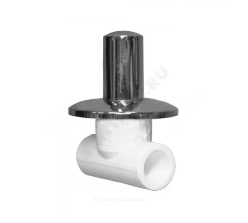 Клапан (вентиль) PP-R запорный белый хромированный Дн 25 Ру25 VALFEX 11154025