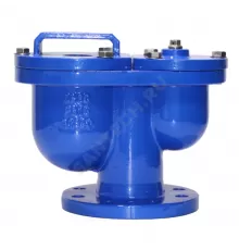 Вантуз автоматический двухкамерный тройного действия чугун Ду 100 Ру10/16 фл комбинированный вертикальный Benarmo