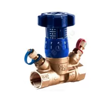 Клапан балансировочный ручной латунь 787OT Ду 25 Rp1" Ру25 ВР Kvs=4.08м3/ч с измерительными ниппелями Cimberio CIM 787OT 1