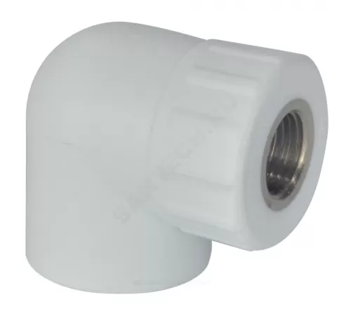 Угольник PP-R комбинированный белый Дн 25х3/4" ВР RTP (РосТурПласт) 10793