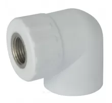 Угольник PP-R комбинированный белый Дн 25х1/2" ВР RTP (РосТурПласт) 10792