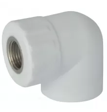 Угольник PP-R комбинированный белый Дн 25х3/4" ВР RTP (РосТурПласт) 10793