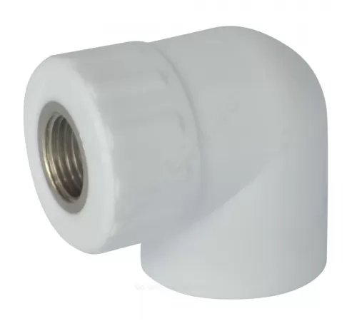 Угольник PP-R комбинированный белый Дн 25х3/4" ВР RTP (РосТурПласт) 10793