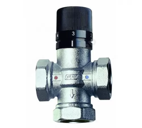Клапан смесительный термостатический седельный латунь Ду 15 Ру10 1/2" ВР Kvs=2.2м3/ч Tн=25-65C Tmax=95С Far FA 3950 12