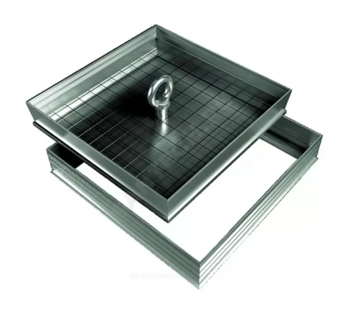 Люк под плитку напольный алюминий 600х600 Evecs FLOOR D6060