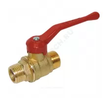 Кран шаровой латунь 11б27п7 Ду 15 Ру16 НР рычаг красный Цветлит ZW10066