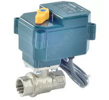 Кран шаровой латунь никель Bugatti Pro Ду 15 Ру40 ВР с эл/прив 12В Neptun 2153566