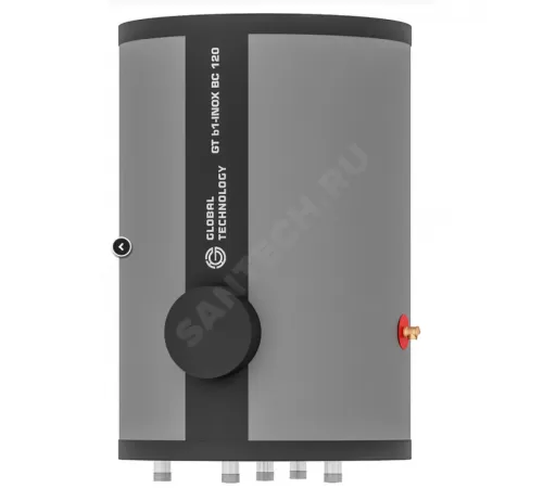 Бойлер косвенного нагрева 120 л GT inox bc 120 1 т/о возможна установка ТЭН GlobalTechnology 1221120