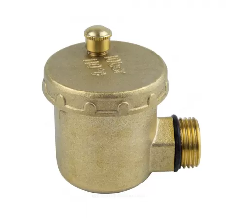 Воздухоотводчик автоматический латунь 5004 Ду 15 Ру10 G1/2" НР угловой Aquasfera 5004-01 .
