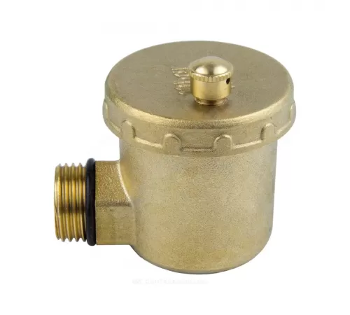 Воздухоотводчик автоматический латунь 5004 Ду 15 Ру10 G1/2" НР угловой Aquasfera 5004-01 .