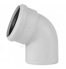 Отвод PP-MD бесшумная светло-серый Skolan Safe SKB Дн 110х67гр (DN110) б/нап в/к Ostendorf 335130