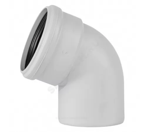 Отвод PP-MD бесшумная светло-серый Skolan Safe SKB Дн 58х67гр (DN50) б/нап в/к Ostendorf 332130