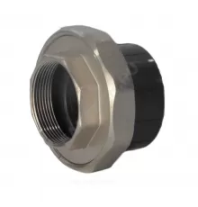 Муфта ПВХ разъемная Дн 63х2" серая ВР под клеевое соединение Aquaviva AQVBBD63F