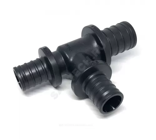 Тройник для PE-X труб аксиальный PPSU Дн 20х20х16 переходной РОС