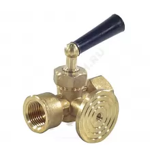 Кран для манометра 3-ходовой латунь 183 Ду 15 ВР G1/2" с рукояткой с фланцем Icma 90183AD05