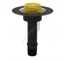 Воронка кровельная с вертикальным выпуском PP Дн 90/110 c листвоул с приж фл с дренаж кол с эл/под Татполимер ТП-07.У.100/4-Э