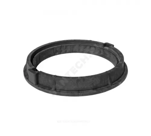 Люк полимер (легкий усиленный) серый/черный круглый 760х630 h=110мм m=43кг 30кН Сантехкомплект