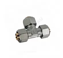 Тройник для МП/PE-X труб латунь обжим Дн 18 R564AM Giacomini R564MX052