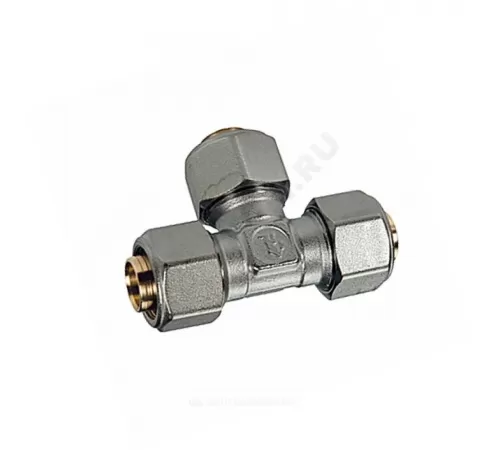 Тройник для МП/PE-X труб латунь обжим Дн 20 R564AM Giacomini R564MX057