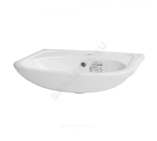 Умывальник мебельный УЮТ 50 1 отверстие под смеситель по центру белый Rosa (Кировская керамика)