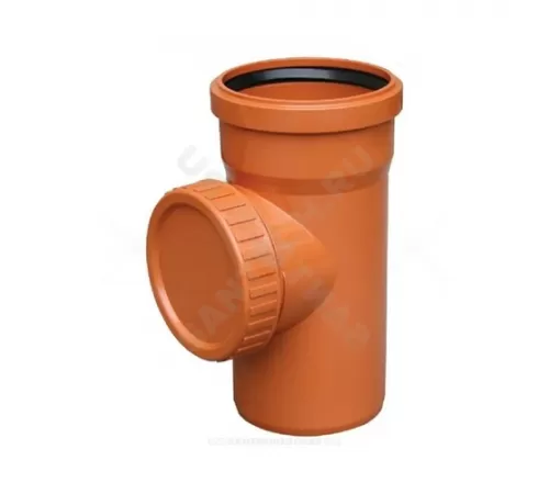 Ревизия НПВХ коричневая Дн 160 б/нап в комплекте с крышкой Хемкор 2491208