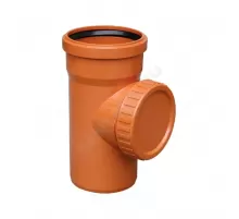 Ревизия НПВХ коричневая Дн 110 б/нап в комплекте с крышкой Хемкор 2491207