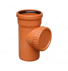 Ревизия НПВХ коричневая Дн 160 б/нап в комплекте с крышкой Хемкор 2491208