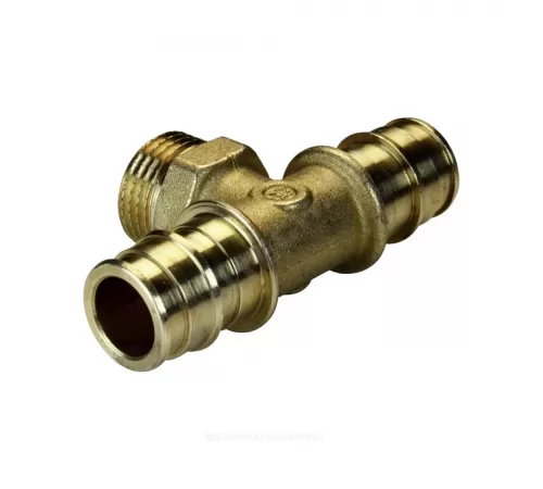 Тройник для PE-X труб радиальный латунь Дн 16х1/2"х16 НР GX153 Giacomini GX153Y033