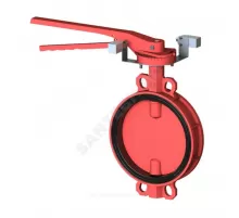 Затвор дисковый поворотный чугун VPI4448R2C-02EP Ду 50 Ру16 межфл с рукояткой диск чугун манжета EPDM с концевыми выключателями Tecofi VPI4448R2C-02EP0050