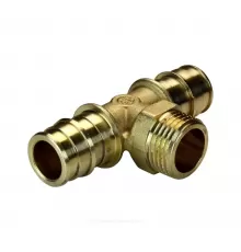 Тройник для PE-X труб радиальный латунь Дн 16х1/2"х16 НР GX153 Giacomini GX153Y033