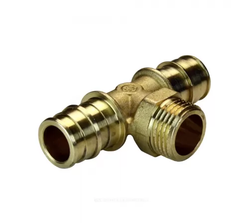 Тройник для PE-X труб радиальный латунь Дн 16х1/2"х16 НР GX153 Giacomini GX153Y033