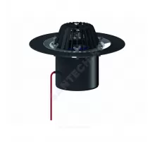 Воронка кровельная HL62.1 с вертикальным выпуском PP Дн 160 с листвоуловителем, электрообогревом, теплоизоляцией, обжимным фланцем HL HL62.1/5