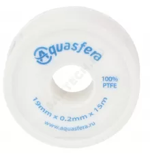 Лента ФУМ PTFE 6020 19ммх0,2ммх15м катушка среда: вода Aquasfera 6020-04