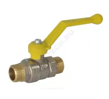 Кран шаровой латунь никель газ Pride Ду 15 Ру40 НР полнопроходной рычаг аналог 11б27п LD 47.15.Н-Н.Р