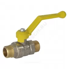 Кран шаровой латунь никель газ Pride Ду 15 Ру40 НР полнопроходной рычаг аналог 11б27п LD 47.15.Н-Н.Р