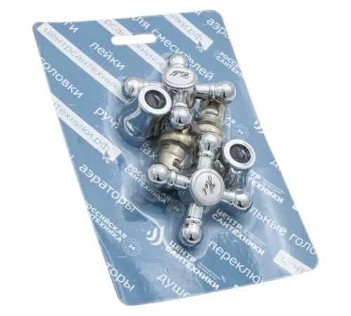 Маховик для смесителя в/к кран-букса керамическая резьба G 1/2" упаковка СКИН М_Крест Центр Сантехники (Подольск) СК600435