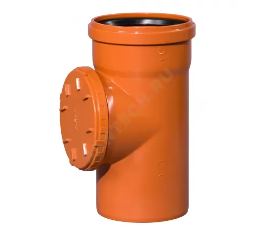 Ревизия НПВХ коричневая Дн 160 б/нап с круглой крышкой KGRE Ostendorf 222640