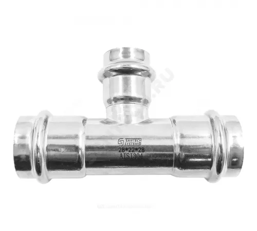 Тройник переходной сталь нерж AISI 304 Дн 22х18х22 пресс SantechSystems