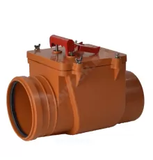 Клапан PP-H обратный канализационный коричневый Дн 160 б/нап в/к Татполимер ТП-85.160