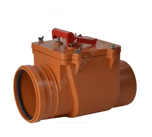 Клапан PP-H обратный канализационный коричневый Дн 160 б/нап в/к Татполимер ТП-85.160