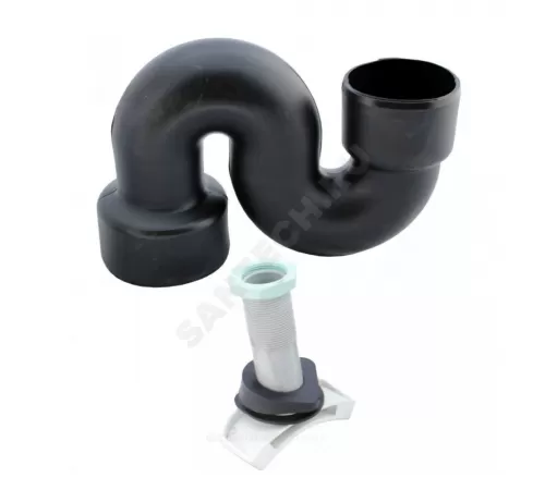 Чаша Генуя сталь с центральным сливом в комплекте с сифоном и водорассекателем Сантэкс (Гомель)