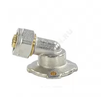 Угольник с креплением МП латунь никель обжим Дн 16х1/2"х105гр ВР ГОСТ 32415-2013 7009 Aquasfera 7009-01