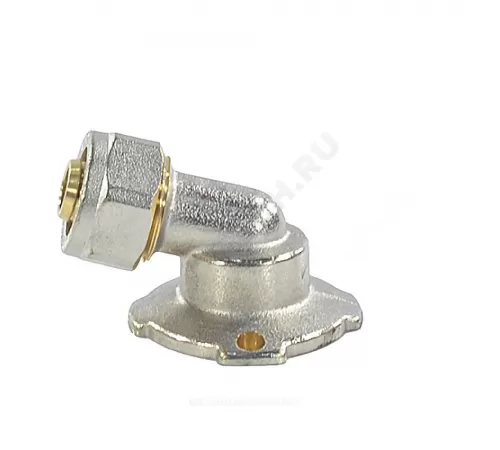 Угольник с креплением МП латунь никель обжим Дн 16х1/2"х105гр ВР ГОСТ 32415-2013 7009 Aquasfera 7009-01