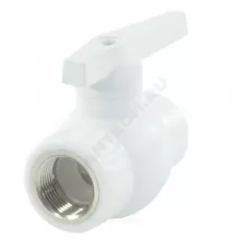 Кран шаровой PP-R комбинированный белый Дн 20х1/2" Ру25 ВР VALFEX 10142012