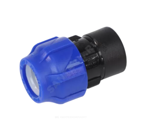 Муфта компрессионная ПЭ Дн 25х3/4" ВР Ру16 VALFEX 121001225034