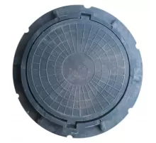 Люк полимер (тяжелый) черный круглый 870х630 h=115мм m=60кг 250кН ППУ-630 "ТМ" ТехПласт