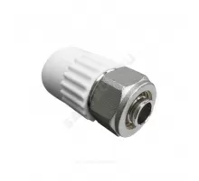 Муфта PP-R комбинированная белая Дн 20х16 обжим для МП труб VALFEX 10152016