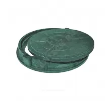 Люк полимер (легкий) зелёный круглый 760х630 h=90мм 30кН Сантехкомплект