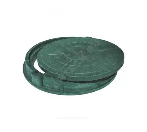 Люк полимер (легкий) зелёный круглый 760х630 h=90мм 30кН Сантехкомплект