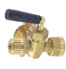 Кран для манометра 3-ходовой латунь 1808 Ду 15 Ру16 ВР/НР G1/2" с рукояткой с фланцем OR 1808.015